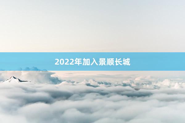 2022年加入景顺长城